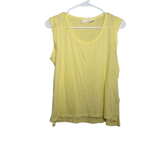 C&C California Tank Top Women's Medium Yellow Round Neck Sleeveless Basic - Picture 1 of 10
